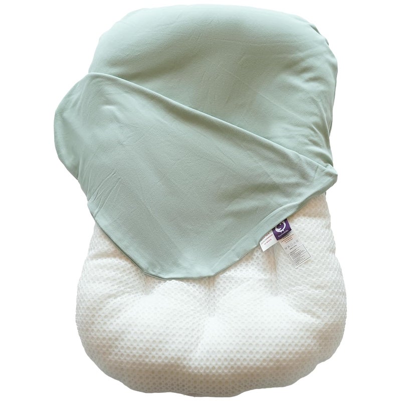 CooCooBaby Infant Lounger, Baby Nest Cover for Baby Girls & Boys, Newborn Essentials for Baby 0-12 Months, 100% Cotton Breathable (Sage Green) - Image 1